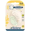 Biolane 2 Sucettes 0-6 mois  Vert et Beige Base extra-fine et téterell...