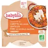 Babybio Repas Midi Assiette Carotte Lentilles Porc +15m Bio 260g