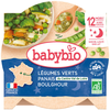 Babybio Repas Soir Assiette Légumes Verts Panais Boulghour +12m Bio 23...