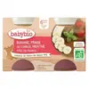 Babybio Fruits Pot Banane Fraise Menthe +6m Bio 2 x 130g