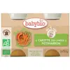 Babybio Légumes Pot Carotte Potimarron +4m Bio 2 x 130g