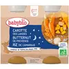 Babybio Repas Soir Pot Carotte Butternut Riz +6m Bio 2 x 200g