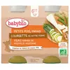 Babybio Repas Midi Pot Petits Pois Panais Courgette Veau +6m Bio 2 x 2...