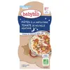 Babybio Repas Soir Bol Pâtes à la Napolitaine Tomate +8m Bio 2 x 200g