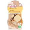 Babybio Desserts Lactés Bol Riz au Lait Vanille +8m Bio Lot de 2 x 100...