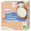 Babybio Desserts Lactés Gourde Brassé Nature Sucré +6m Bio 4 x 85g