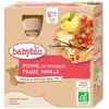 Babybio Fruits Gourde Pomme Fraise Vanille +6m Bio 4 x 90g