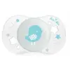 Luc et Léa Sucette Silicone Oiseau Bleu 0-2m