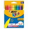 BIC Kids Plastidécor 12 Craies de Coloriage
