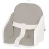Coussin de Chaise PVC avec Sangles - Candide - Réversible - Facile à Entretenir - Gris/Blanc