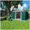 Abri de jardin métal vert 11 m2 Yardmaster + kit d'ancrage