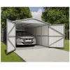 Abri Garage métal gris 20 m2 Yardmaster + kit d'ancrage