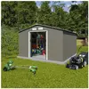 trigano Abri de jardin métal 10,91 m2 + kit d'ancrage
