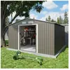 trigano Abri de jardin métal 12,78 m2 + kit d'ancrage