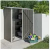 Abri de jardin métal toit plat 1,04 m2 Trigano + kit d'ancrage