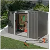 Abri de jardin métal toit plat 4,29 m2 Trigano + kit d'ancrage