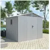 trigano Abri de jardin Blanc Aluminium 5.71 m² + kit d'ancrage