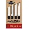 Nogent*** COFFRET KRAFT CLASSIC STEAK POLYPRO NOIR (4 couteaux steak 11cm crantés)