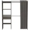 Dressing ouvert avec rideau extensible noir - DR120 - Noir - Fabriqué ...