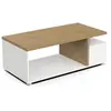 DEMEYERE Table basse rectangulaire ACCESS - 3 Niches - Décor chêne Ham...