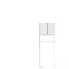 CBA - Badkamerkast met spiegel "Coral" - 84Bx185Hx33Dcm in witte melam...