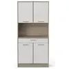 Vaisselier - Romanie - Blanc - 4 portes - 1 tiroir - 83x40x176 cm