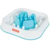 Gamelle pour chien et chat ZOLUX - Anti-glouton - Carré - Bleu - Petit