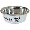 ZOLUX Happy Ecuelle en Inox pour Chien Blanc 17 cm 0,8 L