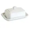 GIRARD Beurrier rectangulaire 250g - porcelaine - blanc