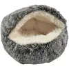 Bobby Poilu - Niche à bulles pour chats extra doux en peluche - Coussi...
