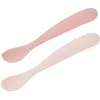 Béaba Lot de 2 cuillères ergonomiques 1er âge rose pâle TU