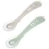 BÉABA, Lot de 2 Cuillères en Silicone Bébé/Enfant 2ème âge, à partir d...