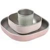 Coffret-repas 3 pièces inox rose TU