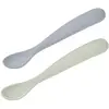 Lot de 2 cuillères silicone 1er âge avec boîte de transport Duo nature