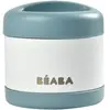Béaba Portion Pot de Conservation Inox Isotherme Bleu Blanc 500ml