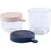 Béaba BEABA Coffret 2 portions verre 150ml pink, 250ml dark blue