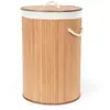 Panier à linge COMPACTOR Rond pliable Bambou Naturel