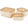 COMPACTOR Lot de 3 paniers Halong naturel