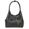 Sac à main - LE TANNEUR - Juliette - Cuir vachette pleine fleur - Noir...