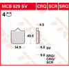 TRW MCB829CRQ Plaquettes de Freins Racing Hyper Carbon, sans TÜV