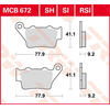 Trw Plaquettes De Frein Frittées Mcb672sh