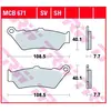 TRW MCB671SV Plaquettes de Freins Sinter Street, TÜV Homologué