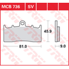 TRW MCB736SV Plaquettes de Freins Sinter Street, TÜV Homologué