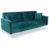 MENZZO Canapé convertible clic-clac 3 places Carla Velours Vert