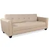 Canapé convertible 3 places Clayton Tissu Beige - MENZZO - Contemporai...