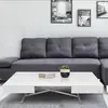 MENZZO Table basse relevable Sundance Blanc Laqué
