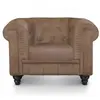 MENZZO Grand fauteuil Chesterfield Vintage