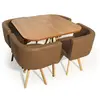 MENZZO Table et chaises scandinaves Oslo Taupe