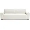 Canapé convertible clic-clac 3 places Pikado Tissu effet lin Crème