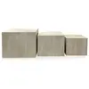 Lot de 3 tables basses Balkor Effet Travertin Beige